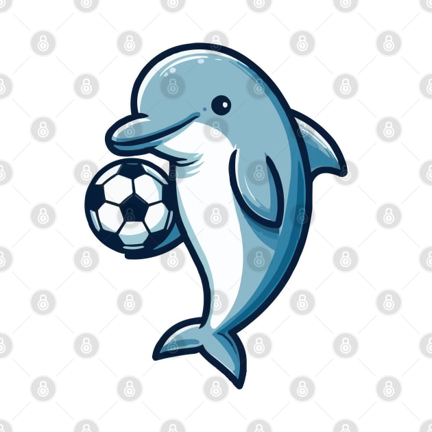 Dolphin Soccer player with Soccer ball by fikriamrullah