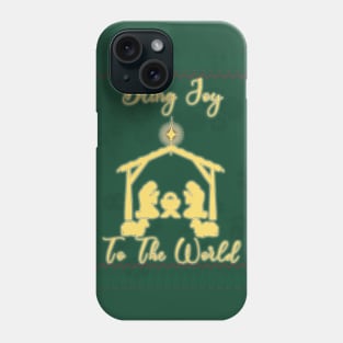 Bring Joy To The World - Ugly Christmas Sweater Style Phone Case