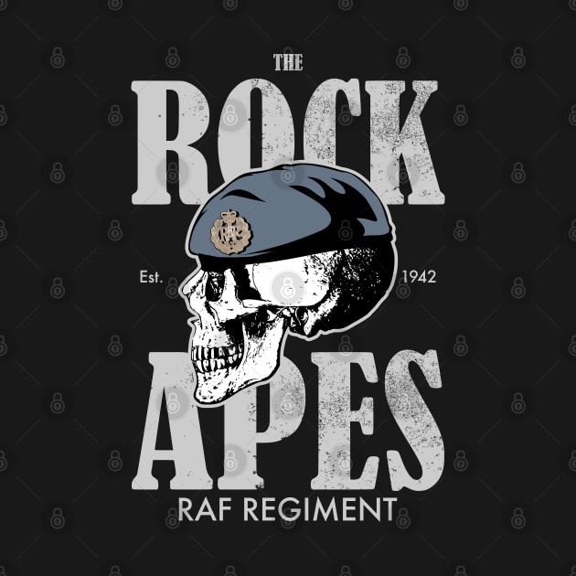 RAF Regiment Rock Apes (distressed) by TCP