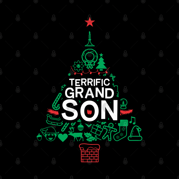 Terrific Grandson - Xmas Tree - Christmas by Vector-Artist