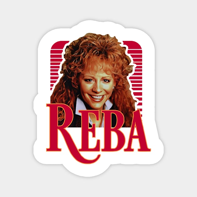 Reba McEntire // 80s Fan Retro REBA Magnet by Anisa Wati