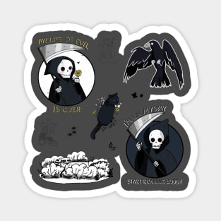 cute halloween stickers pack (get in medium and large) Magnet