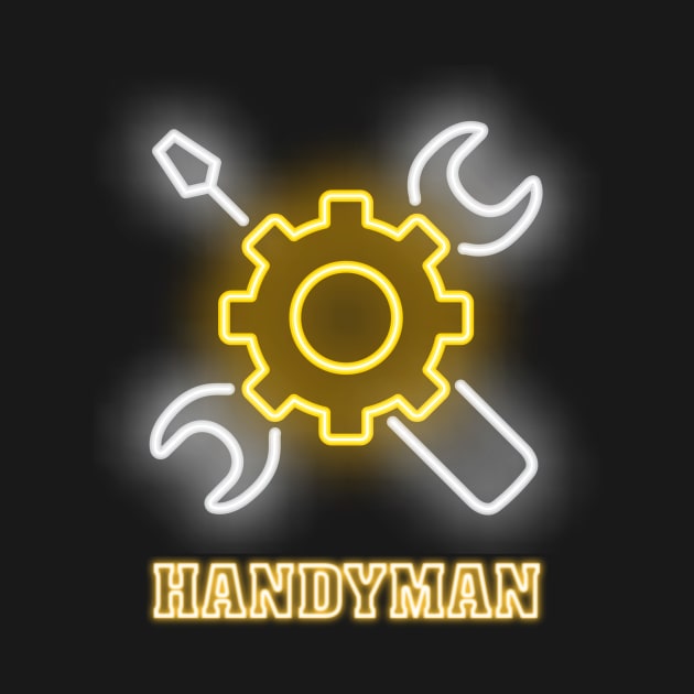 Handyman Neon Style by FungibleDesign