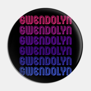 Gwendolyn - Retro Minimal Line Pattern Pin