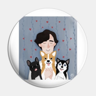 Sherlock in Dog Therapy Pin