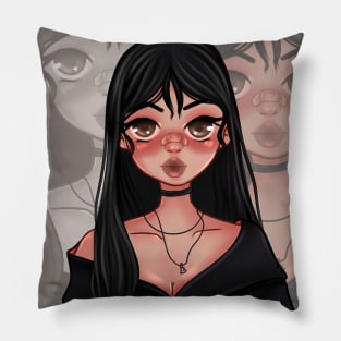 Pouty Lips Cute Girl Pillow