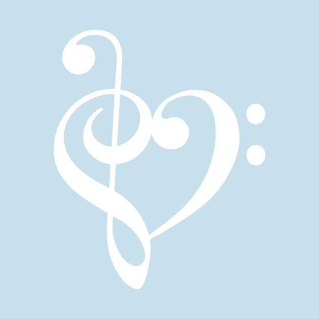 heart shaped treble and bass clef by fahimahsarebel