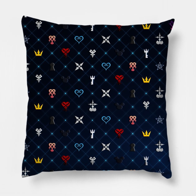 Kingdom Hearts Pattern Ver 2 Pillow by MeMinch