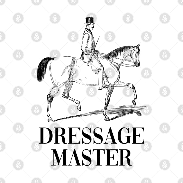 Dressage Master Vintage Horse Riding Illustration by Biophilia