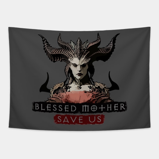 Lilith from Diablo Tapestry by All_4_Gamers