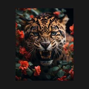 Floral Jaguar Roar T-Shirt