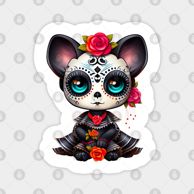 Dia de los Muertos Cat #1 Magnet by Chromatic Fusion Studio