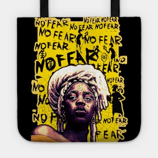 No Fear Strong Black Woman Adinkra Symbol Tote