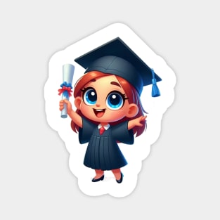 Cute Girl Graduation Magnet
