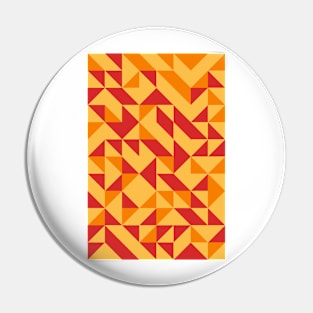 Fire Colored Geometric Pattern - Triangle #8 Pin