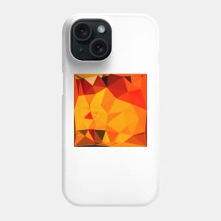 Cadmium Yellow Abstract Low Polygon Background Phone Case