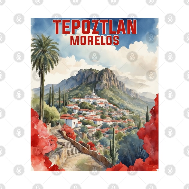 Tepoztlan Morelos Mexico Vintage Tourism Travel by TravelersGems