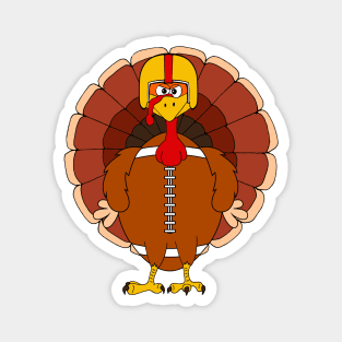 Thanksgiving Football Turkey Character Magnet