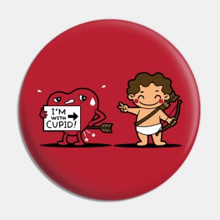 Funny Cute Kawaii Cupid Heart Valentine Relationship Cartoon Pin