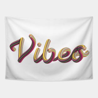 Vibes Text Multicolour 3D Lettering Tapestry