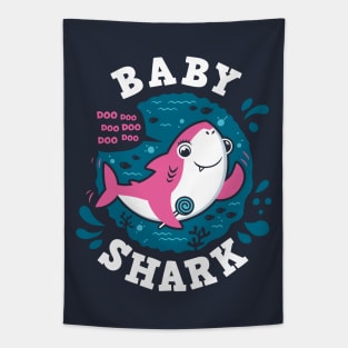 Baby Shark Girl Tapestry