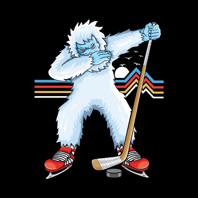 Dabbing yeti Ice Hockey yeti Kids Boys funny ice Hockey by UNXart