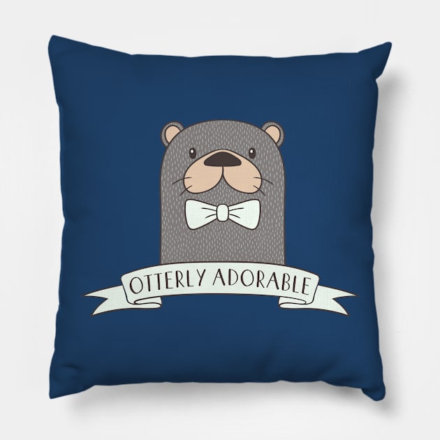 Otterly Adorable Pillow by Liberty Art