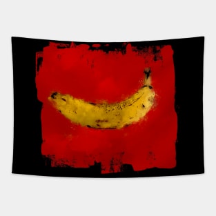 Pop Art Banana over red background Tapestry