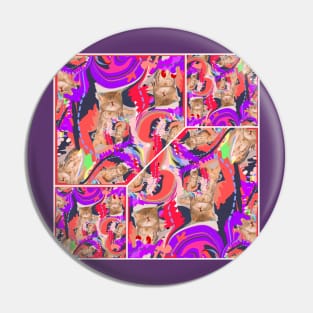 Kitty Swirls Pin