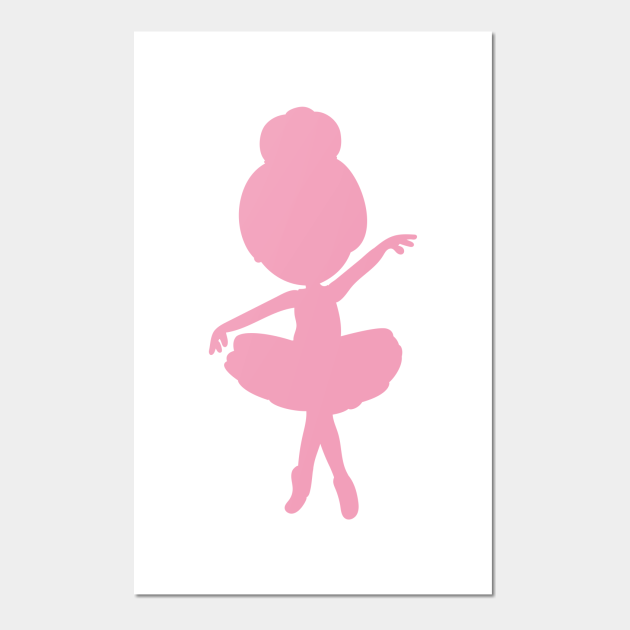 Ballerina Silhouette, Dancer, Ballet Girl - Pink Ballerina Posters and Art Prints | TeePublic UK