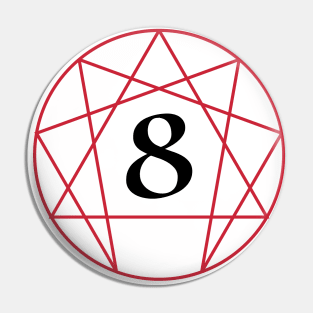 Enneagram Eight - The Challenger (Number Only) Pin