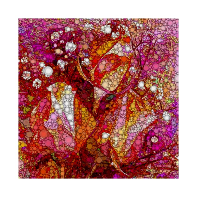 Rosebuds and Baby&#39;s Breath Abstracted by DANAROPER