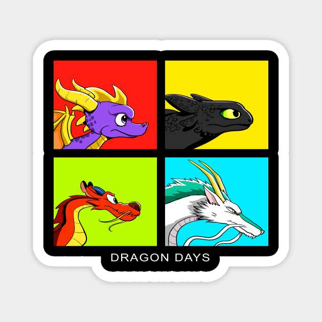 Dragon days colour Magnet by sullyink