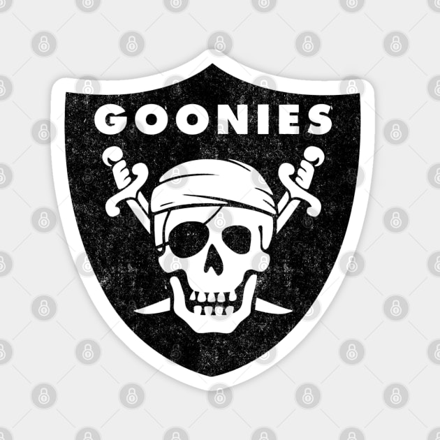 Raiders Goonies Vintage logo Magnet by BodinStreet