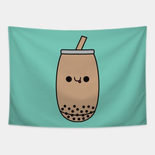 Cute Kawaii Lychee Bubble Tea Tapestry