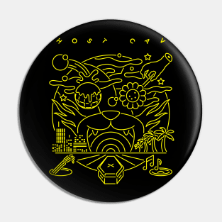 Ghost Cave Album Cover (yellow) Pin