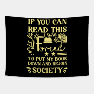 Funny Read Books Lover For Men Women Bookaholic Bookworm Tapestry