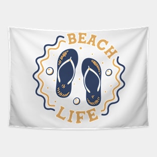 Beach Life // Fun Summer Flip Flop Badge Tapestry