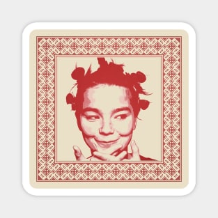 bjork // vintage retro Magnet