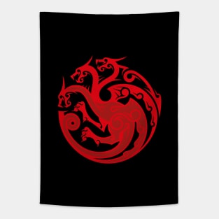 Three-headed Dragon Crest Tapestry