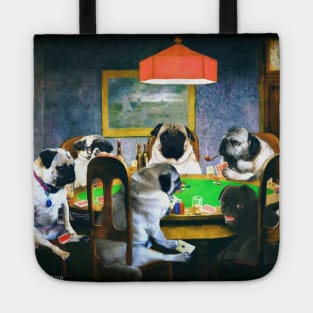 Pugs playing poker Tote