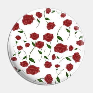 Red roses fun pattern Pin