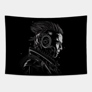 Techno Future - Cyberpunk Dystopia Tapestry