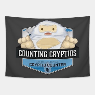 Cryptid Counter Yeti Badge Tapestry