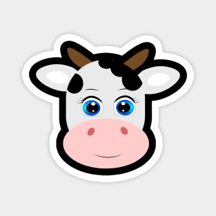 Cute Funny Cow Animal Face Magnet