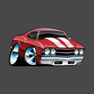 Classic American Muscle Car Cartoon T-Shirt