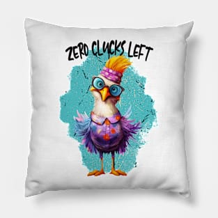 Zero Clucks Left Pillow