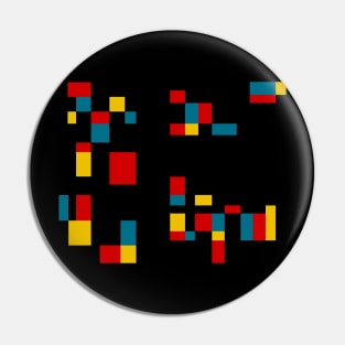 Minimal Primary #1 (Mondrian Inspired) Pin