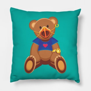 Supervillain Teddy Bear 2.0 Pillow