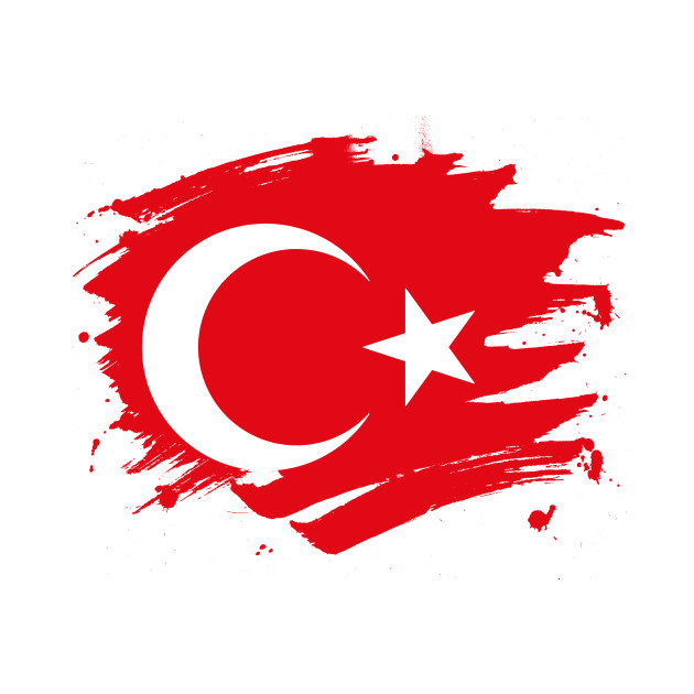turkey paint splatter flag